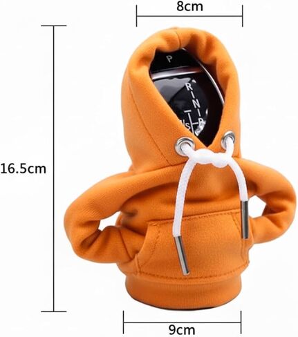 Cute Car Gear Shift Knob Cover Winter Warm Hoodie Gear Shift Cover Winter-Friendly Handbrake Sleeve for Manual and Automatic Shifters Hoodie Style Pack of 3 Red Black Orange LCC721-01 in Saudi Arabia