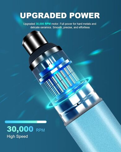 قلم نقش، ترقية أداة قلم نقش 30000 دورة في الدقيقة، قلم نقش لاسلكي USB قابل لإعادة الشحن للمعادن والخشب والزجاج والبلاستيك وجميع المواد، أفكار رائعة لهدايا عيد الميلاد، مجموعات حرفية للبالغين in Kuwait