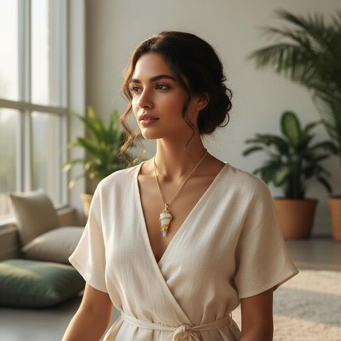 SUNYIK Handmade Wire Wrapped Conical Pendant Necklace for Women Men, Reiki Healing Faceted Hexagonal Crystal Point Pendant for Unisex in Kuwait