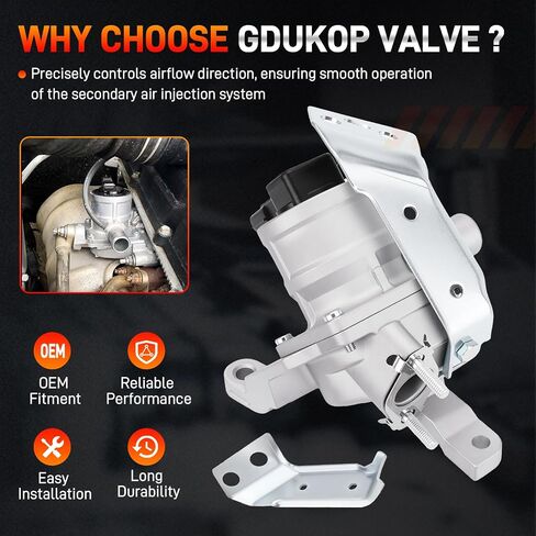 صمام فحص مضخة حقن الهواء الثانوي متوافق مع Toyota Tundra 2007-2009، Sequoia 2008-2009، 4.7L V8، استبدال # 911-622، 25710-50031، 25710-50032، 25710-50030، 2571050042 in Kuwait