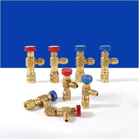 محول تكييف هواء لشحن التبريد لأداة اليد النحاسية لخرطوم الصمام R410A R22 1/4 بوصة (A(R410 أحمر)) in Saudi Arabia