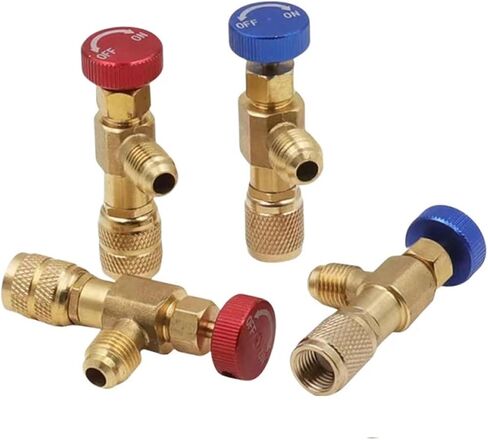 محول تكييف هواء لشحن التبريد لأداة اليد النحاسية لخرطوم الصمام R410A R22 1/4 بوصة (A(R410 أحمر)) in Saudi Arabia