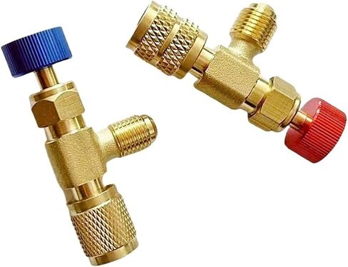 محول تكييف هواء لشحن التبريد لأداة اليد النحاسية لخرطوم الصمام R410A R22 1/4 بوصة (A(R410 أحمر)) in Saudi Arabia