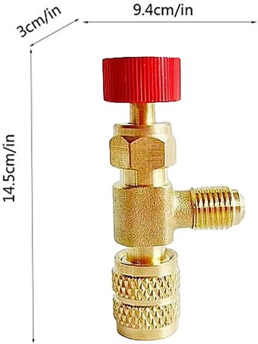 محول تكييف هواء لشحن التبريد لأداة اليد النحاسية لخرطوم الصمام R410A R22 1/4 بوصة (A(R410 أحمر)) in Saudi Arabia