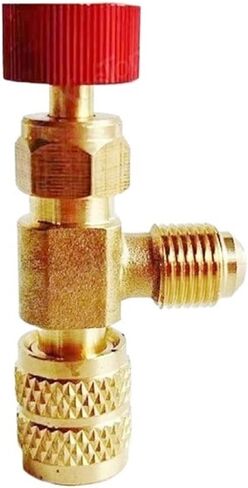 محول تكييف هواء لشحن التبريد لأداة اليد النحاسية لخرطوم الصمام R410A R22 1/4 بوصة (A(R410 أحمر)) in Saudi Arabia