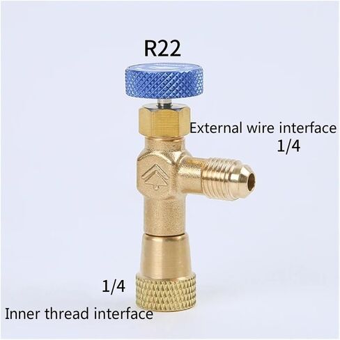 R410a R22 أداة التبريد تكييف الهواء صمام محول تركيب 1/4 "5/16" بوصة ذكر/فاميل شحن خرطوم (ABD) in Kuwait
