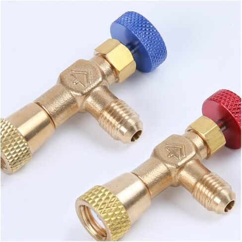 R410a R22 أداة التبريد تكييف الهواء صمام محول تركيب 1/4 "5/16" بوصة ذكر/فاميل شحن خرطوم (ABD) in Kuwait