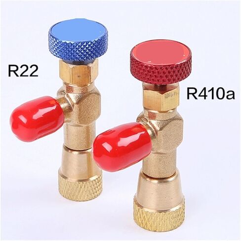 R410a R22 أداة التبريد تكييف الهواء صمام محول تركيب 1/4 "5/16" بوصة ذكر/فاميل شحن خرطوم (ABD) in Kuwait