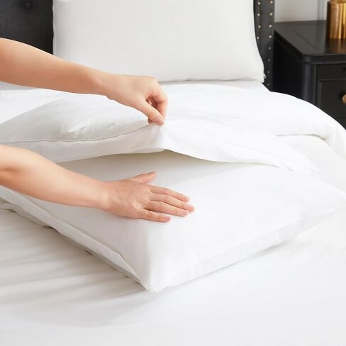 DOWNLITE Cloud Top Pillow Enhancer - Pillow Makeover (Hypoallergenic) (White Goose Down - Standard/Queen) in Saudi Arabia