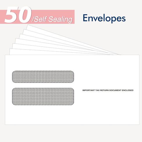 W2 Forms 2025 with Envelopes,6 Part W-2 Tax Forms 2025, 6-Part W-2 Forms with 25 Self-Seal Envelopes, Laser Forms Designed for Accounting(W2 6 Part 25 with Envelopes) in Saudi Arabia