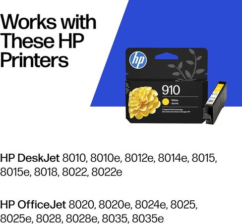 HP 910 Magenta Ink Cartridge | Works with HP OfficeJet 8010, 8020 Series, HP OfficeJet Pro 8020, 8030 Series | Eligible for Instant Ink | 3YL59AN in Saudi Arabia
