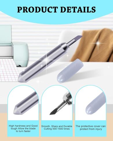 10 قطع من شفرات القطع من UCEC متوافقة مع آلة القطع Cricut Joy & Joy Xtra، شفرة بديلة قياسية لقص الورق من قماش الفينيل 45 درجة، ملحقات حرفية للمشروعات اليدوية in Kuwait