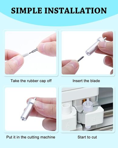10 قطع من شفرات القطع من UCEC متوافقة مع آلة القطع Cricut Joy & Joy Xtra، شفرة بديلة قياسية لقص الورق من قماش الفينيل 45 درجة، ملحقات حرفية للمشروعات اليدوية in Kuwait
