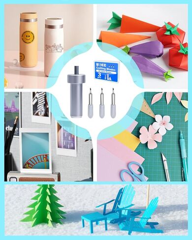 10 قطع من شفرات القطع من UCEC متوافقة مع آلة القطع Cricut Joy & Joy Xtra، شفرة بديلة قياسية لقص الورق من قماش الفينيل 45 درجة، ملحقات حرفية للمشروعات اليدوية in Kuwait