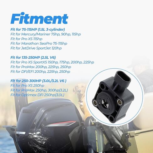 مؤشر موضع الخانق من ASTROSYNC TPI مناسب لمحركات Mercury وMariner 75-300Hp ذات دورتين خارجيتين Pro XS SportXS Jet DFI EFI ProMax Marathon SeaPro JP SST استبدال 83295211 8M6005165 in Kuwait