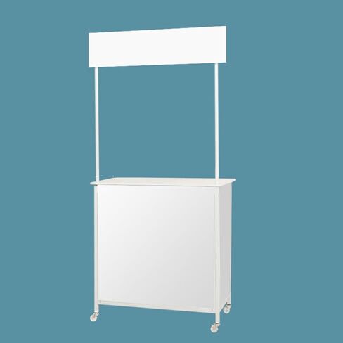 Mobile Portable Promotion Counter Table, Pop Up Podium Trade Show Exhibition Reception Event Desk Counter Speech Stand,Commercial Supermarket Folding Tasting Table in Saudi Arabia