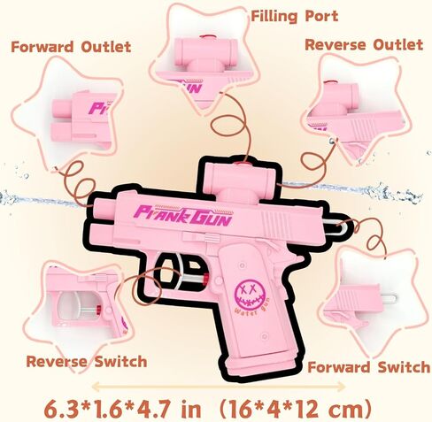 Upgraded Version Water Gun Prank,Two-Way Funny Novelty Toy,Suitable for Water Parties,Summer Entertainment,Travel Gatherings (Light Blue) in Kuwait