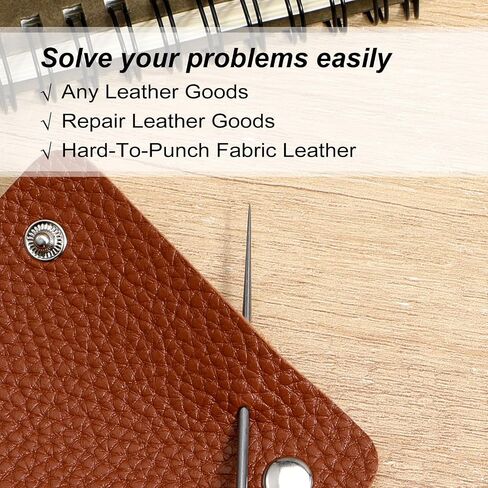 3 PCS Awl Tool Sewing Awl Punch Wooden Handle Leather Stitching Sewing Awls for Punching Scratch Book Binding Beading Tailors Cloth DIY Craft Repair (Reddish Brown) in Saudi Arabia