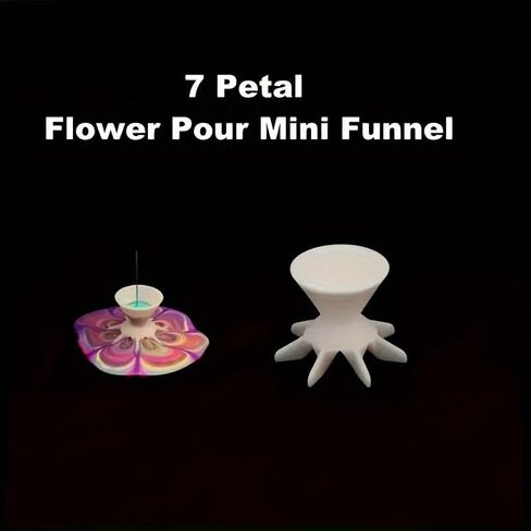 Mini Acrylic Paint Pouring Cup with 7-Leg Funnel Design - Durable Plastic, Controlled Flower Patterns for DIY Art Projects in Saudi Arabia