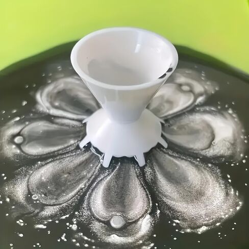 Mini Acrylic Paint Pouring Cup with 7-Leg Funnel Design - Durable Plastic, Controlled Flower Patterns for DIY Art Projects in Saudi Arabia