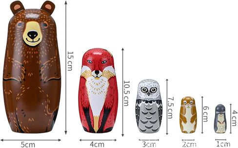 Santa Claus Nesting Dolls - Christmas Snowman Matryoshka Doll Handmade Wooden Dolls for Children Kids Christmas Birthday Decoration Halloween Wishing Gift,Set of 6 in Saudi Arabia
