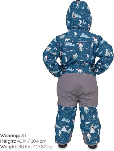 بدلة ثلج معزولة مقاومة للماء من JAN & JUL، معطف تزلج منتفخ دافئ للأطفال الصغار in Kuwait