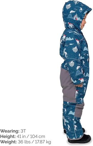 بدلة ثلج معزولة مقاومة للماء من JAN & JUL، معطف تزلج منتفخ دافئ للأطفال الصغار in Kuwait