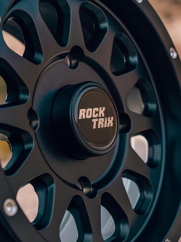 RockTrix RT111 4pc 14in ATV Wheels 4x110 Rims, 14x7, 4+3 Offset, For ATV UTV with IRS (Independent Rear Suspension), Compatible with Honda Kawasaki Yamaha Suzuki 4/110 (Set of 4) in Saudi Arabia