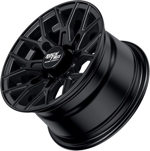 RockTrix RT104 15in Wheel 15x7 4x137, 4+3 Offset, ATV UTV SxS Rim, Compatible with Can Am Commander Max Defender Max Pro Maverick X3 Maverick Trail, 4/137 Matte Black, 1pc Single in Saudi Arabia