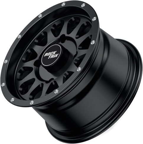 RockTrix RT111 4pc 14in ATV Wheels 4x110 Rims, 14x7, 4+3 Offset, For ATV UTV with IRS (Independent Rear Suspension), Compatible with Honda Kawasaki Yamaha Suzuki 4/110 (Set of 4) in Saudi Arabia