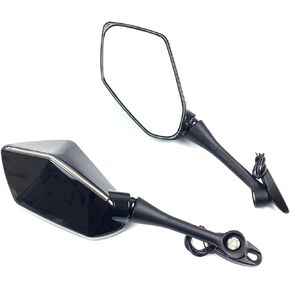 متوافق مع 2003-2019 CBR600RR CBR 1000RR 2004-2007 زوج دراجة نارية الرؤية الخلفية LED بدوره إشارة المرايا الجانبية الكربون الأسود (أسود) in Kuwait