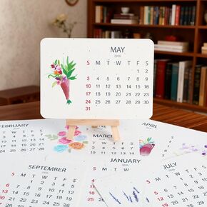 تقويم بذور الحب القابلة للزراعة صديق للبيئة 2026، مخطط تقويمات تخضير حديثة مثالية، تقويم بذور قابلة للزراعة 2026، مخطط ورق بذور قابل للتحلل البيولوجي للشهر، للحديقة والديكور in Saudi Arabia