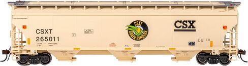قطارات باخمان - Trinity 5161 3-Bay Covered Hopper - CSX® #265044 (Grain Express) - مقياس HO in Kuwait