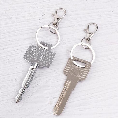 50PCS Metal Swivel Hooks, 25 PCS Lobster Claw Clasps and 25 PCS Keychain Rings, Key Chain Hooks for Key Chain Clip Lanyard, Jewelry Making, Art Crafts, Silver in Saudi Arabia