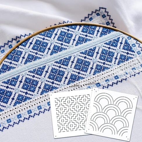 Quilting Stencil Kit, 8pcs Quilting Rulers and Templates Set, Reusable Flower, Thorn, Embroidered Stencils, Crimping Template, DIY Sewing Tool Set in Saudi Arabia
