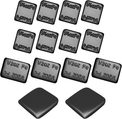 Kypikosp Pinewood Car Derby Weights Kit - 4OZ 12 pcs 2 Sizes Pinewood Weights & 2 pcs 1/2 OZ Tungsten Weights Derby Weights to Speed Up Your Derby Car for Pinewood Car Wheels Axles Speed in Saudi Arabia