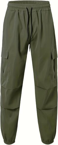 Men's Casual Pants Drawstring Cargo Pants Hiking Outdoor Lightweight in Saudi Arabia