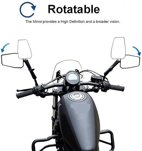 Motorcycle Rearview Mirror Foldable Adjustable Adventure Westwind Off Road Wide View Handlebar Mirrors Motorbike Accessories in Kuwait