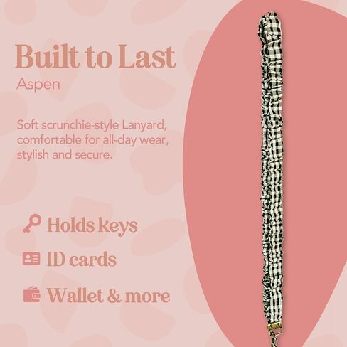 ANDI Neck Lanyard For Women - Scrunchie Cute Lanyard for Keys, Id Card Holder, Wallet - Aesthetic Long Lanyard in Saudi Arabia