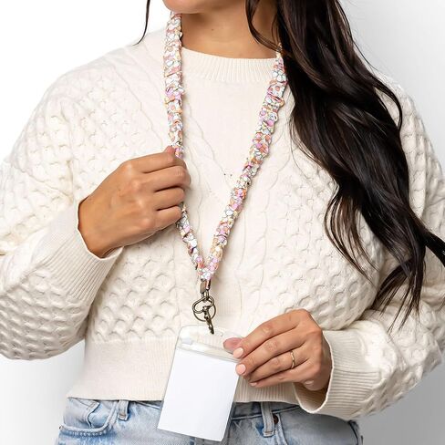 ANDI Neck Lanyard For Women - Scrunchie Cute Lanyard for Keys, Id Card Holder, Wallet - Aesthetic Long Lanyard in Saudi Arabia