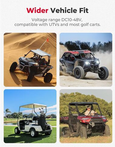 مفتاح عمود إشارة الانعطاف العالمي UTV من KEMIMOTO مع قرن 110D، DC10-48V 10A، سلكي مسبقًا، توصيل وتشغيل UTV ATV مفتاح عمود وامض متوافق مع Polaris، Can-Am، عربة الجولف، Teryx، CFMOTO in Saudi Arabia