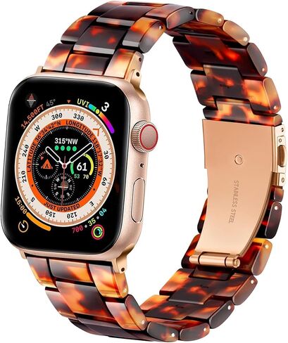 حزام Wongeto متوافق مع سوار ساعة Apple 38 مم 40 مم 41 مم سلسلة 6 7 5 4 3 2 1 & SE، النساء والرجال مع إبزيم من الفولاذ المقاوم للصدأ، حزام معصم بديل iWatch من الراتنج الأنيق (رمادي، 38/40/41 مم) in Kuwait