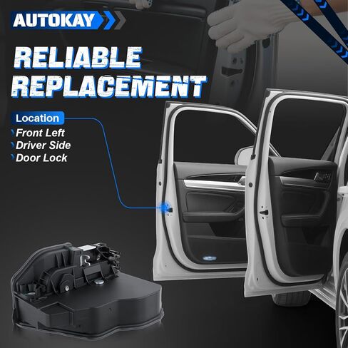 AUTOKAY 937-800 Front Left Driver Side Door Lock Actuator Fits for BMW 1 2 3 5 6 7 M X Z Mini Active Hybrid Alpina Series 128i 230i 320i 325i 328i 335i 550i 740i M2 M3 M5 M6 X1 X3 X5 RE#51217202143 in Saudi Arabia