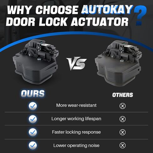 AUTOKAY 937-800 Front Left Driver Side Door Lock Actuator Fits for BMW 1 2 3 5 6 7 M X Z Mini Active Hybrid Alpina Series 128i 230i 320i 325i 328i 335i 550i 740i M2 M3 M5 M6 X1 X3 X5 RE#51217202143 in Saudi Arabia