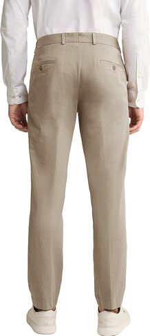 WANMINHAI رجل 4-Way تمتد شقة الجبهة سروال فستان رجالي 5 جيوب سراويل تقليدية استرخاء صالح تمتد الخصر in Kuwait