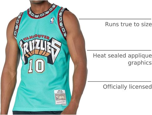 Mitchell & Ness NBA Vancouver Grizzlies Mike Bibby 1998 Swingman Road Jersey in Saudi Arabia