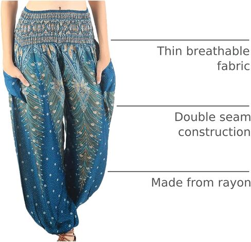 Boho Pants Harem Pants Yoga Trousers for Woman Bohemian Beach Pants in Kuwait