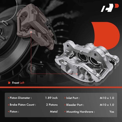 A-Premium Disc Brake Caliper Assembly with Bracket Compatible with Select Ford Models - Transit-350 HD 2015 2016 2017 - Front Left Driver Side in Saudi Arabia