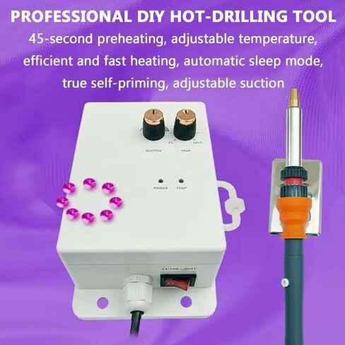 مجموعة مبهرة للملابس، مجموعة رؤوس إعداد نحاسية مكونة من 6 قطع، درجة حرارة قابلة للتعديل، أداة وضع حجر الراين للإصلاح العاجل، شفط قابل للتعديل، للملابس والأحذية والقبعات والحرف القماشية in Kuwait