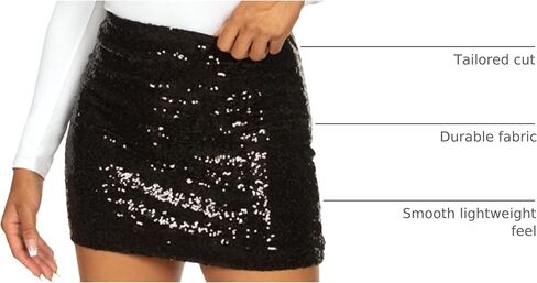 Tipsy Elves Sequin Skirts - Shiny Sequined Holiday Mini Skirt for Events and Holiday Parties in Saudi Arabia